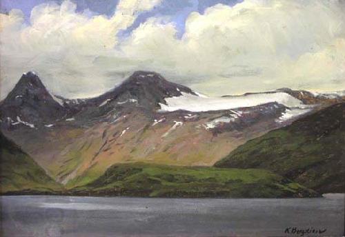 Knud Bergslien Fjordbunn oil painting picture